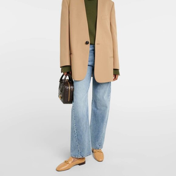 Tory Burch  Jessa Leather Loafers Flats Ginger Shortbread Camel Tan - Picture 9 of 16